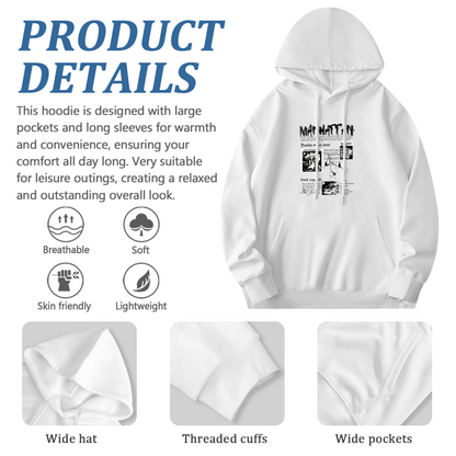 Manhattan Newspaper Collage Art Hoodie
