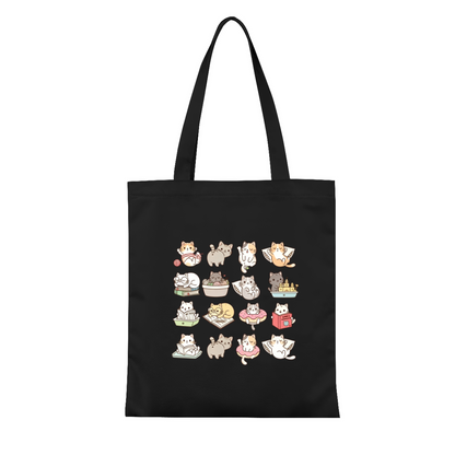 Simple Botanical Line Art Canvas Bag | Nature Lover Aesthetic Everyday Handbag