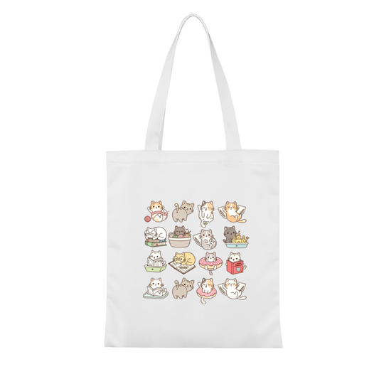 Simple Botanical Line Art Canvas Bag | Nature Lover Aesthetic Everyday Handbag