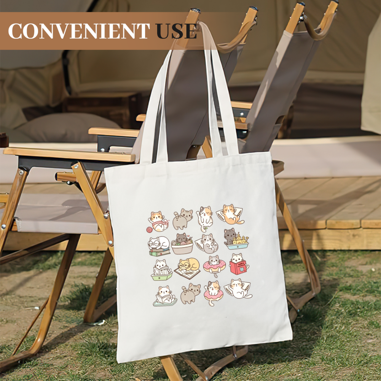 Simple Botanical Line Art Canvas Bag | Nature Lover Aesthetic Everyday Handbag