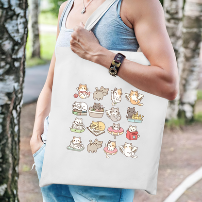 Simple Botanical Line Art Canvas Bag | Nature Lover Aesthetic Everyday Handbag