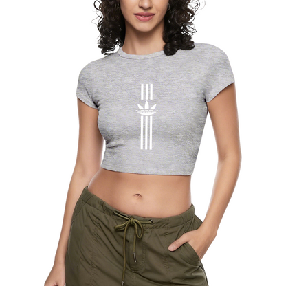 Vertical Trefoil Logo Sporty Hot Pink Crop Top