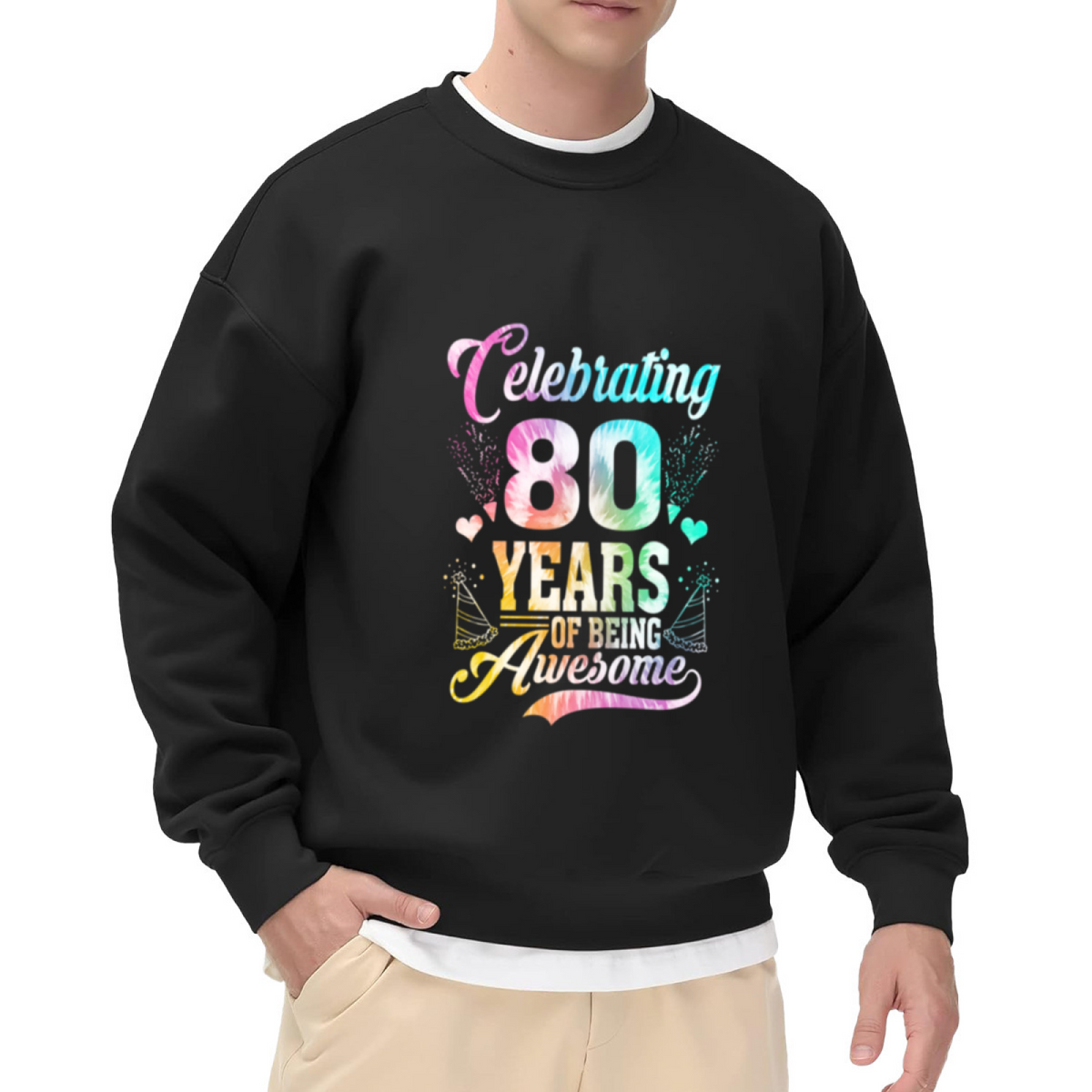 Celebrating 80 Years Of Being Awesome 80th Birthday Crewneck Sweatshirt