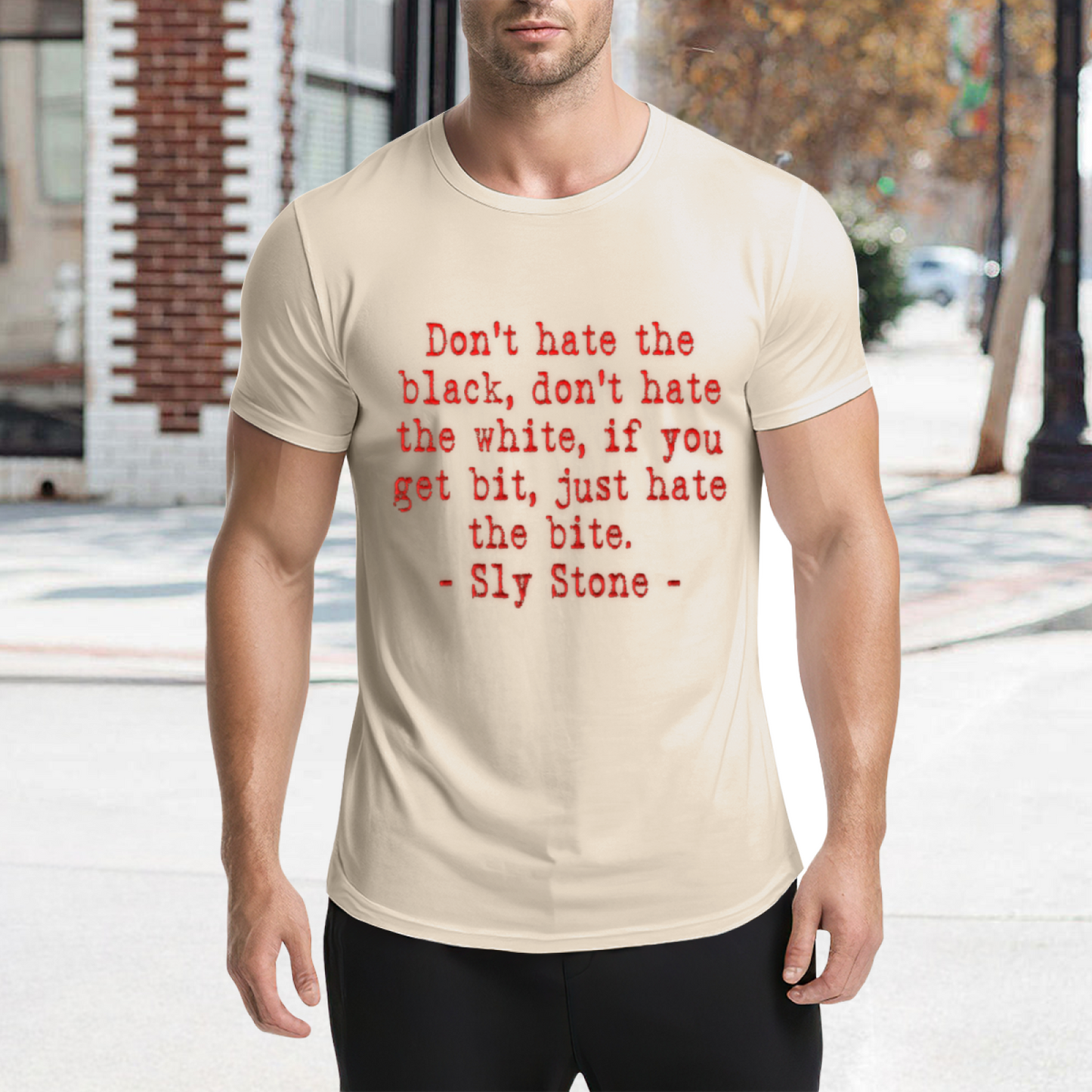 Vintage Sly Stone Equality Quote Typography Tee