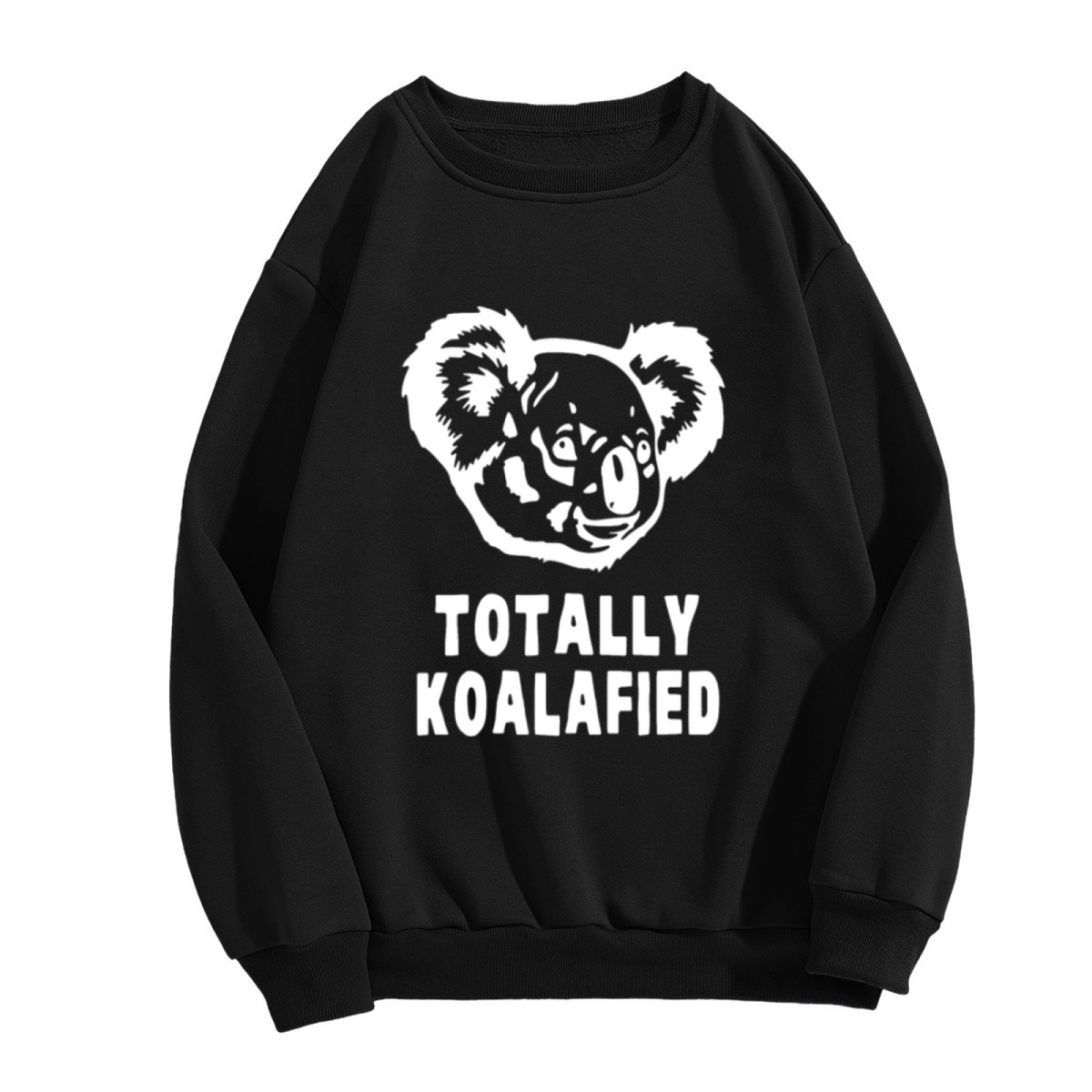 Totally Koalafied Funny Koala Graphic Crewneck Sweatshirt