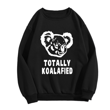 Totally Koalafied Funny Koala Graphic Crewneck Sweatshirt
