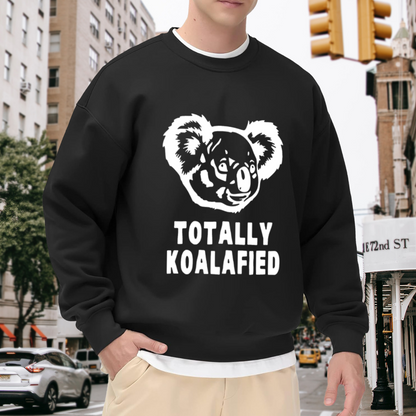 Totally Koalafied Funny Koala Graphic Crewneck Sweatshirt