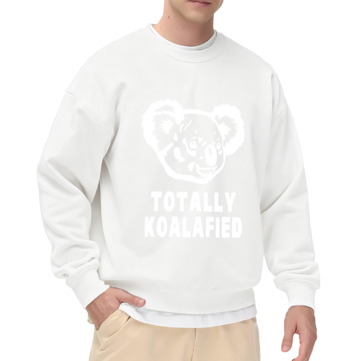 Totally Koalafied Funny Koala Graphic Crewneck Sweatshirt