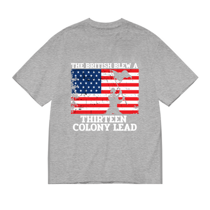 The British Thirteen Colonies Vintage Grey T-Shirt, American History Retro Top