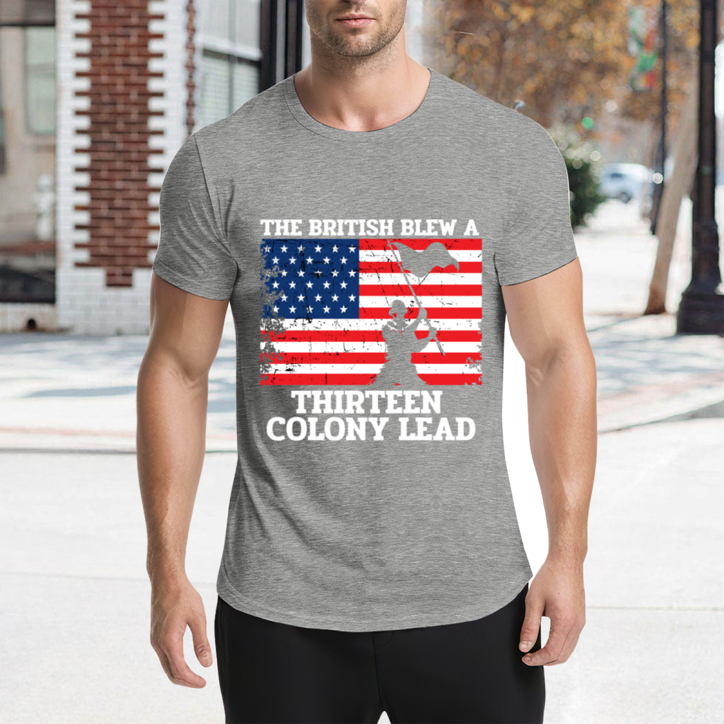 The British Thirteen Colonies Vintage Grey T-Shirt, American History Retro Top