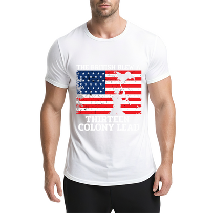The British Thirteen Colonies Vintage Grey T-Shirt, American History Retro Top