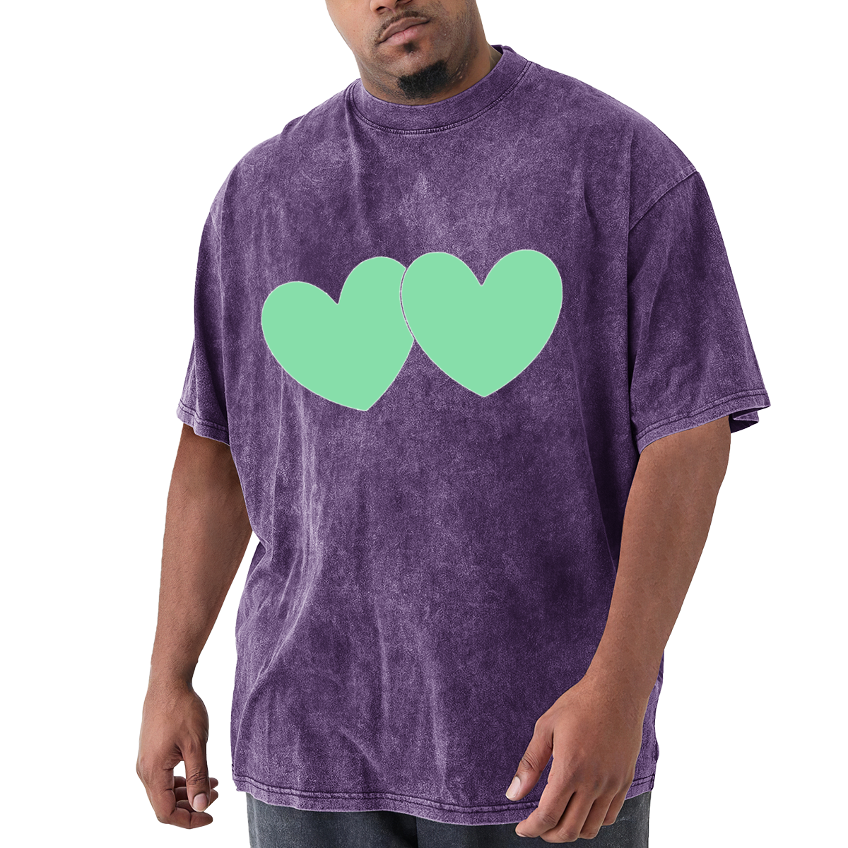 Two Light Green Hearts