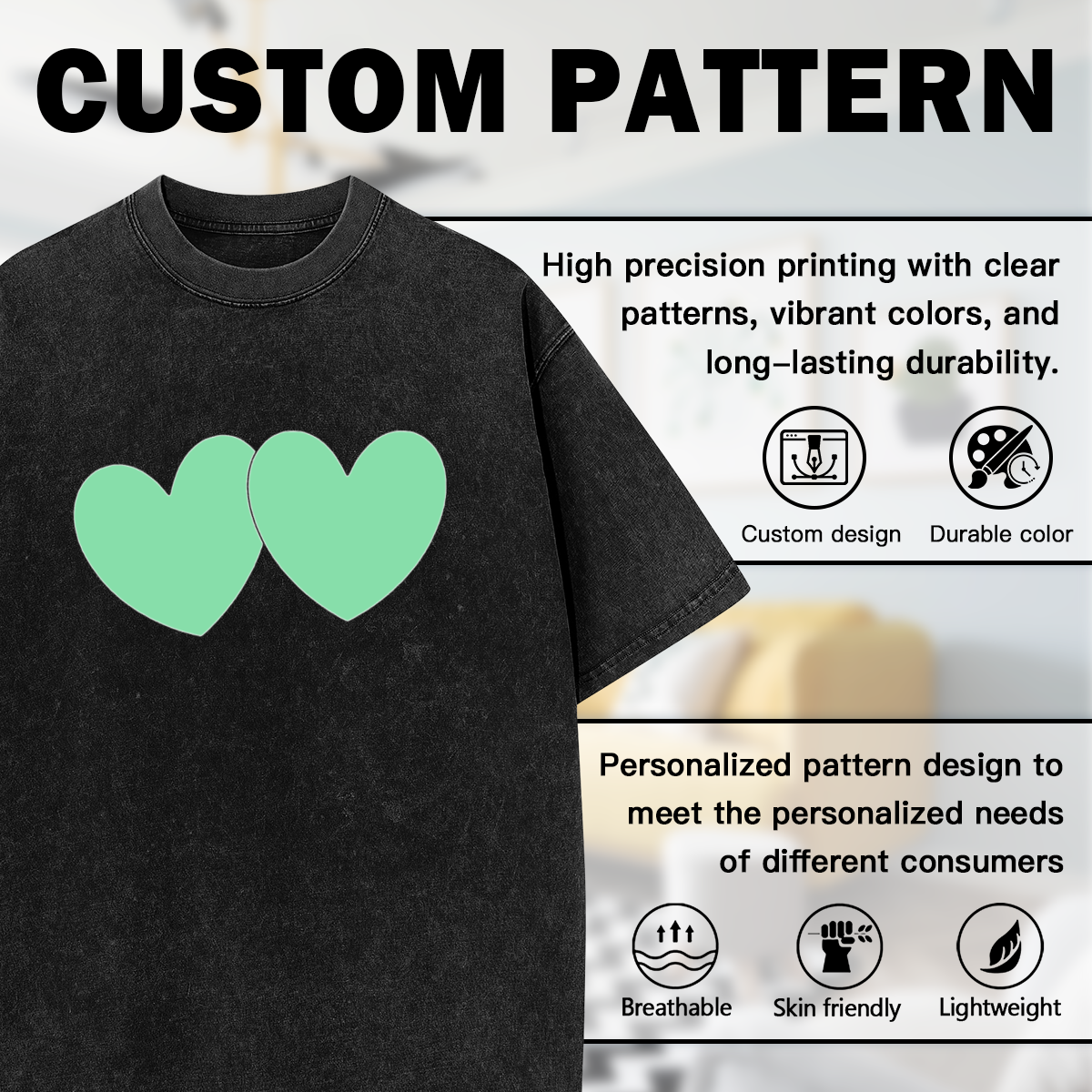 Two Light Green Hearts