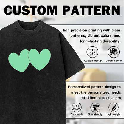 Two Light Green Hearts