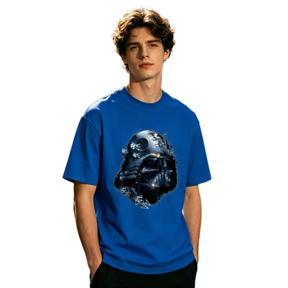 Men's Vintage Skull Motorcycle Biker Retro Graphic T-Shirt