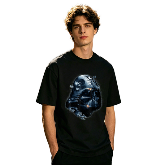 Men's Vintage Skull Motorcycle Biker Retro Graphic T-Shirt