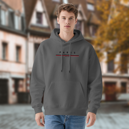 Modern Paris City Letter Graphic Pullover Hoodie