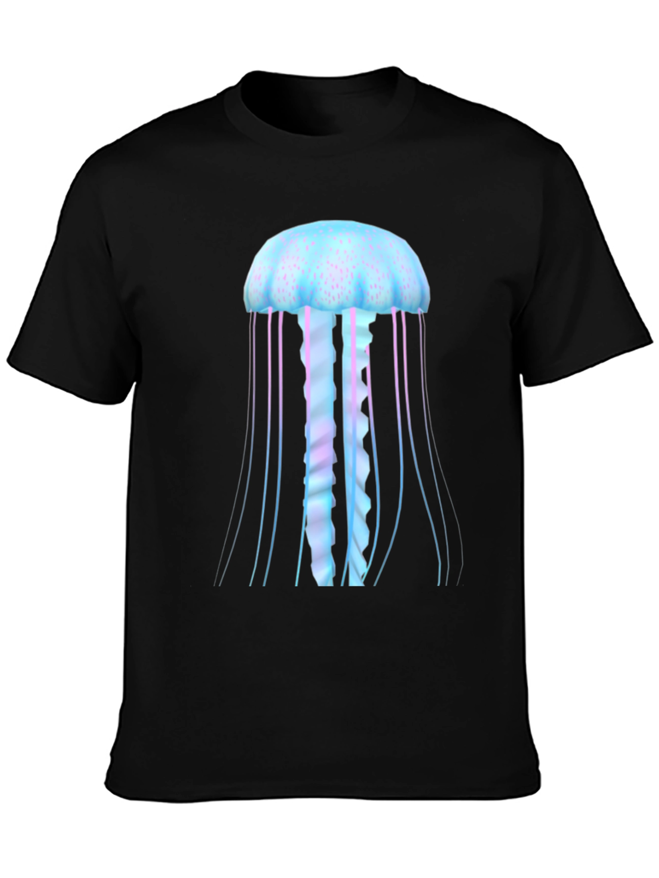 Jellyfish Graphic Tee - Black Cotton Comfort