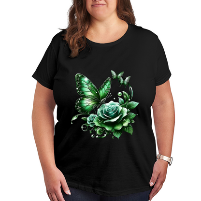 Virgin Guadalupe Mexican Flag Red Roses Cultural Tee