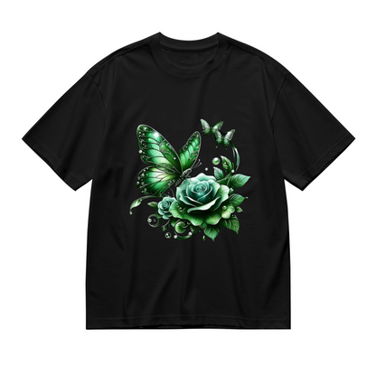 Virgin Guadalupe Mexican Flag Red Roses Cultural Tee
