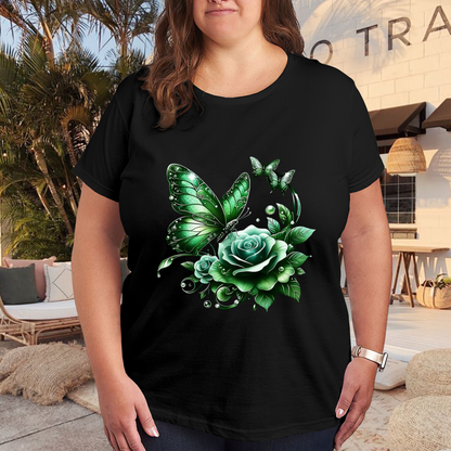 Virgin Guadalupe Mexican Flag Red Roses Cultural Tee