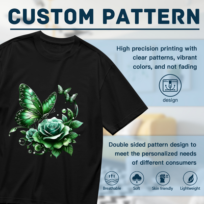 Virgin Guadalupe Mexican Flag Red Roses Cultural Tee