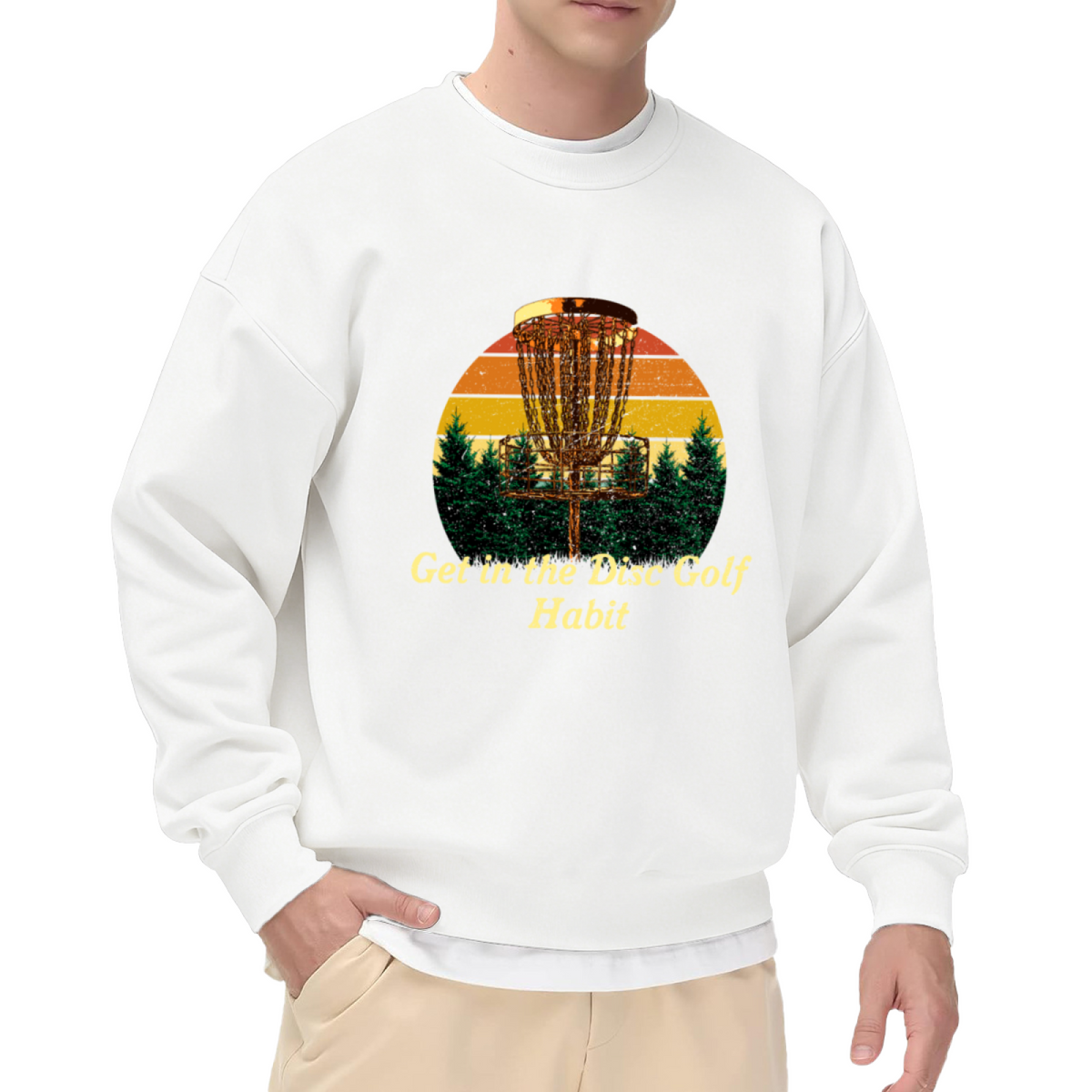 Leopard Sunflower Western Bohemian Print Crewneck Sweatshirt