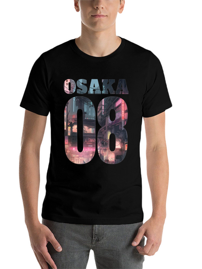 Osaka 08 Cityscape Graphic Tee - Black