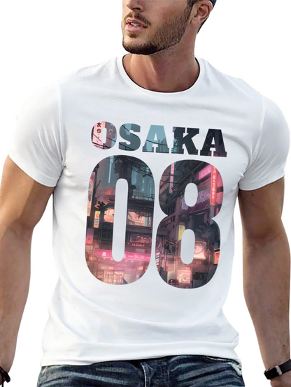 Osaka 08 Cityscape Graphic Tee - Black