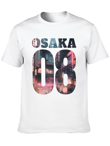 Osaka 08 Cityscape Graphic Tee - Black