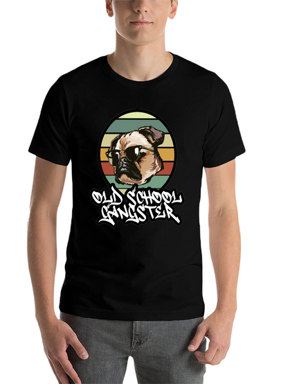 Old School Gangster Dog Graphic T-Shirt