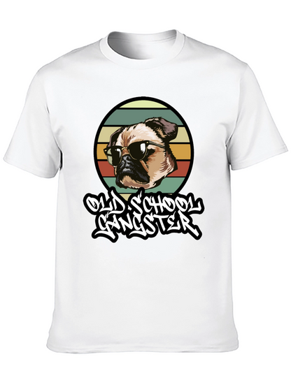 Old School Gangster Dog Graphic T-Shirt