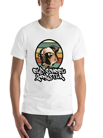 Old School Gangster Dog Graphic T-Shirt