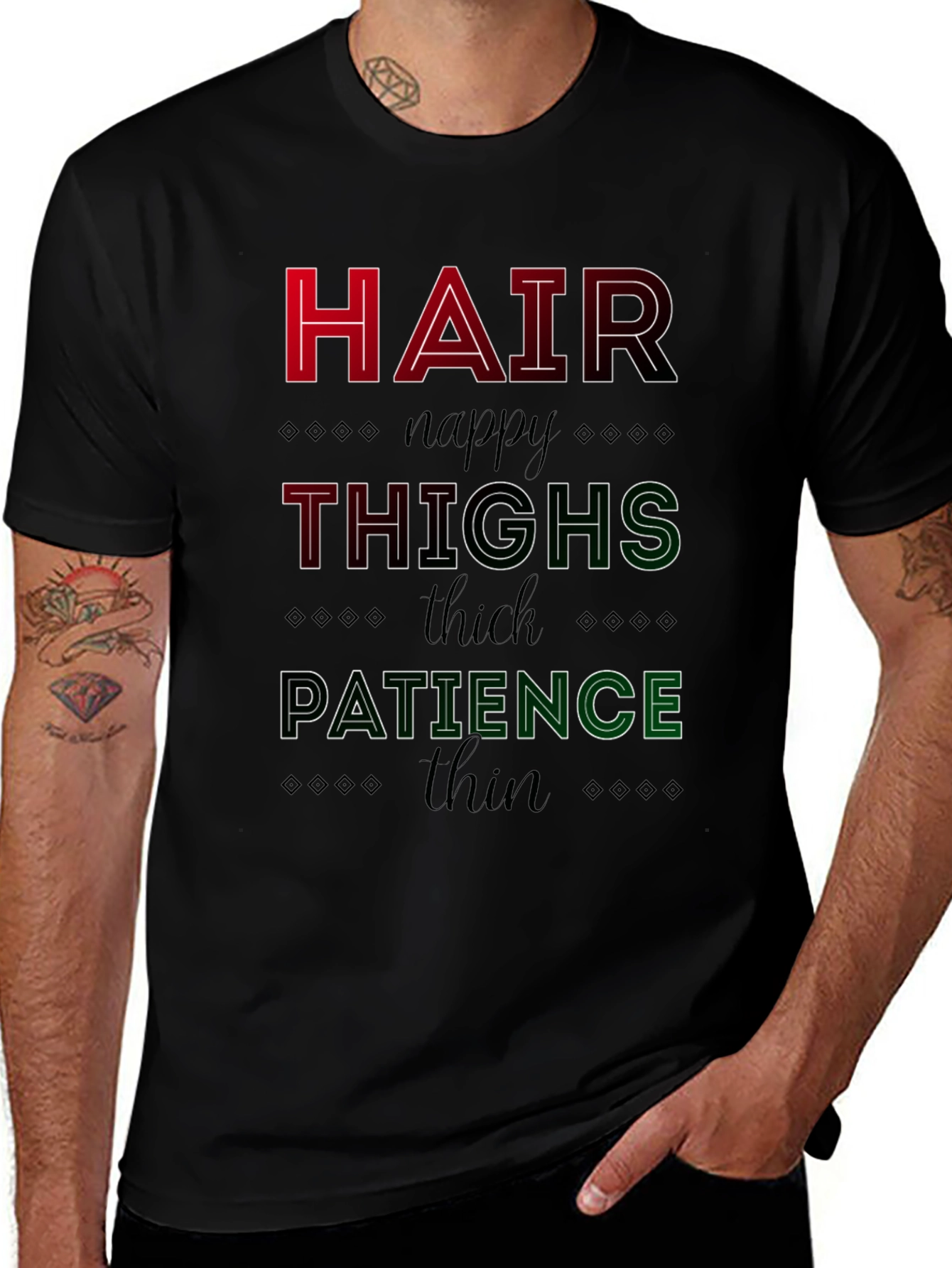 Hair Thighs Patience Graphic T-Shirt