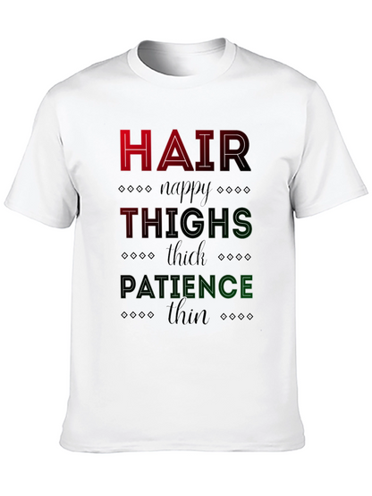 Hair Thighs Patience Graphic T-Shirt