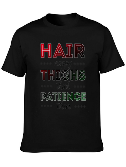 Hair Thighs Patience Graphic T-Shirt