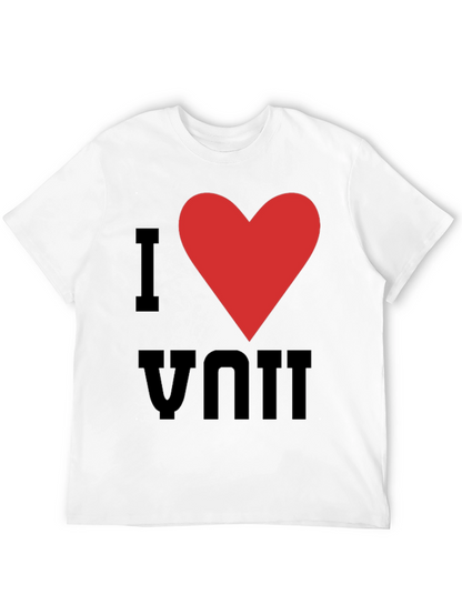 I Heart You Graphic Tee - Black Cotton T-Shirt