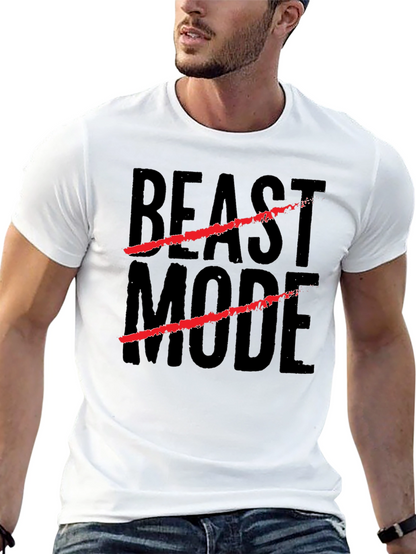 Beast Mode Graphic Print Black T-Shirt