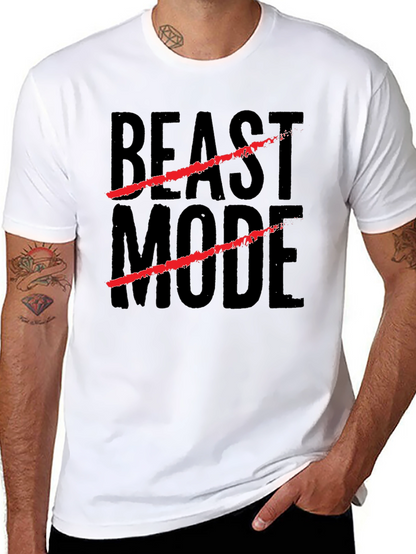 Beast Mode Graphic Print Black T-Shirt