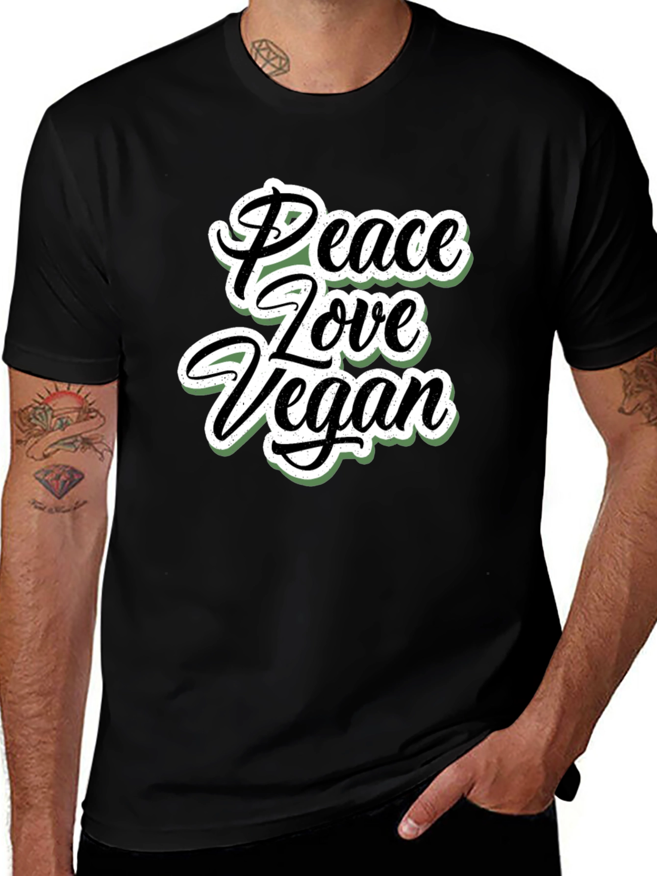 Peace Love Vegan T-Shirt