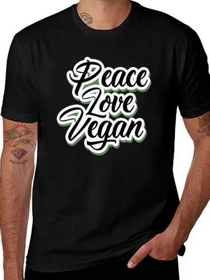 Peace Love Vegan T-Shirt