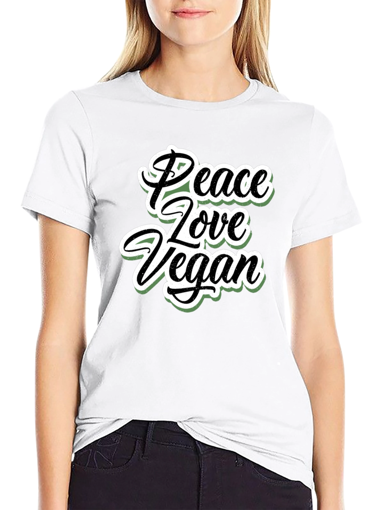 Peace Love Vegan T-Shirt