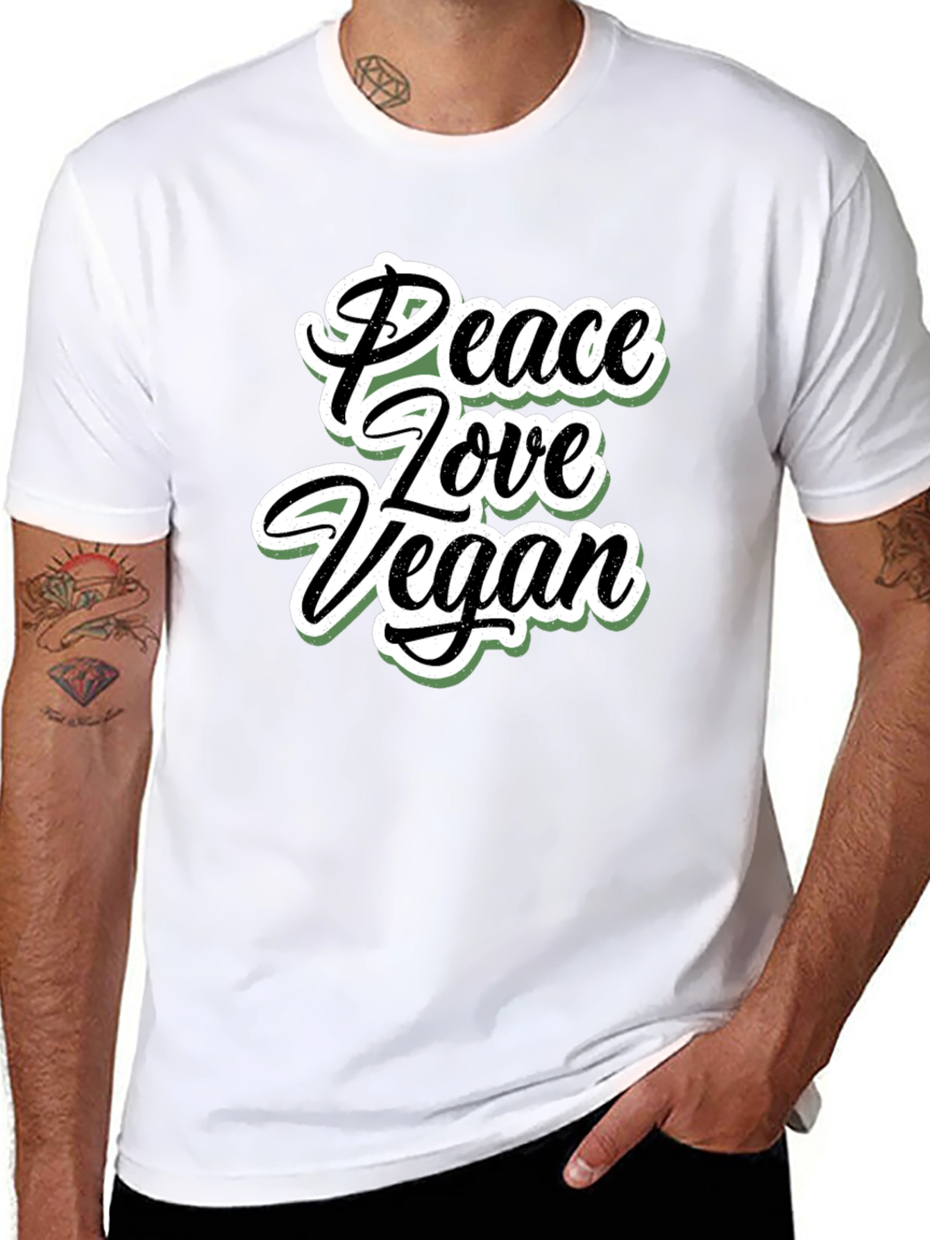 Peace Love Vegan T-Shirt