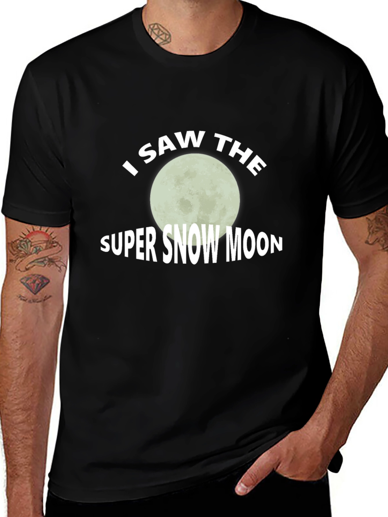 I Saw The Super Snow Moon Graphic Tee