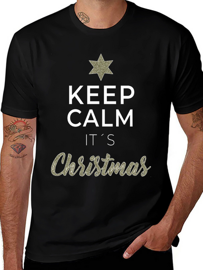 Keep Calm Its Christmas Graphic T-Shirt