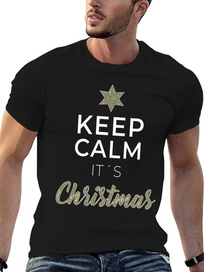 Keep Calm Its Christmas Graphic T-Shirt