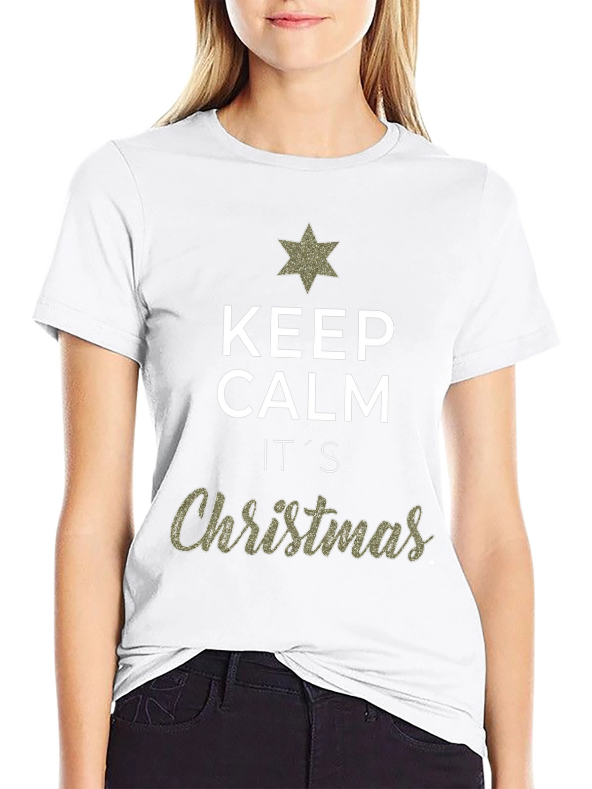 Keep Calm Its Christmas Graphic T-Shirt