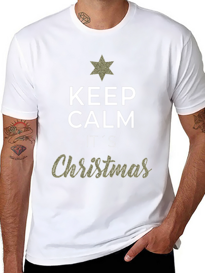 Keep Calm Its Christmas Graphic T-Shirt
