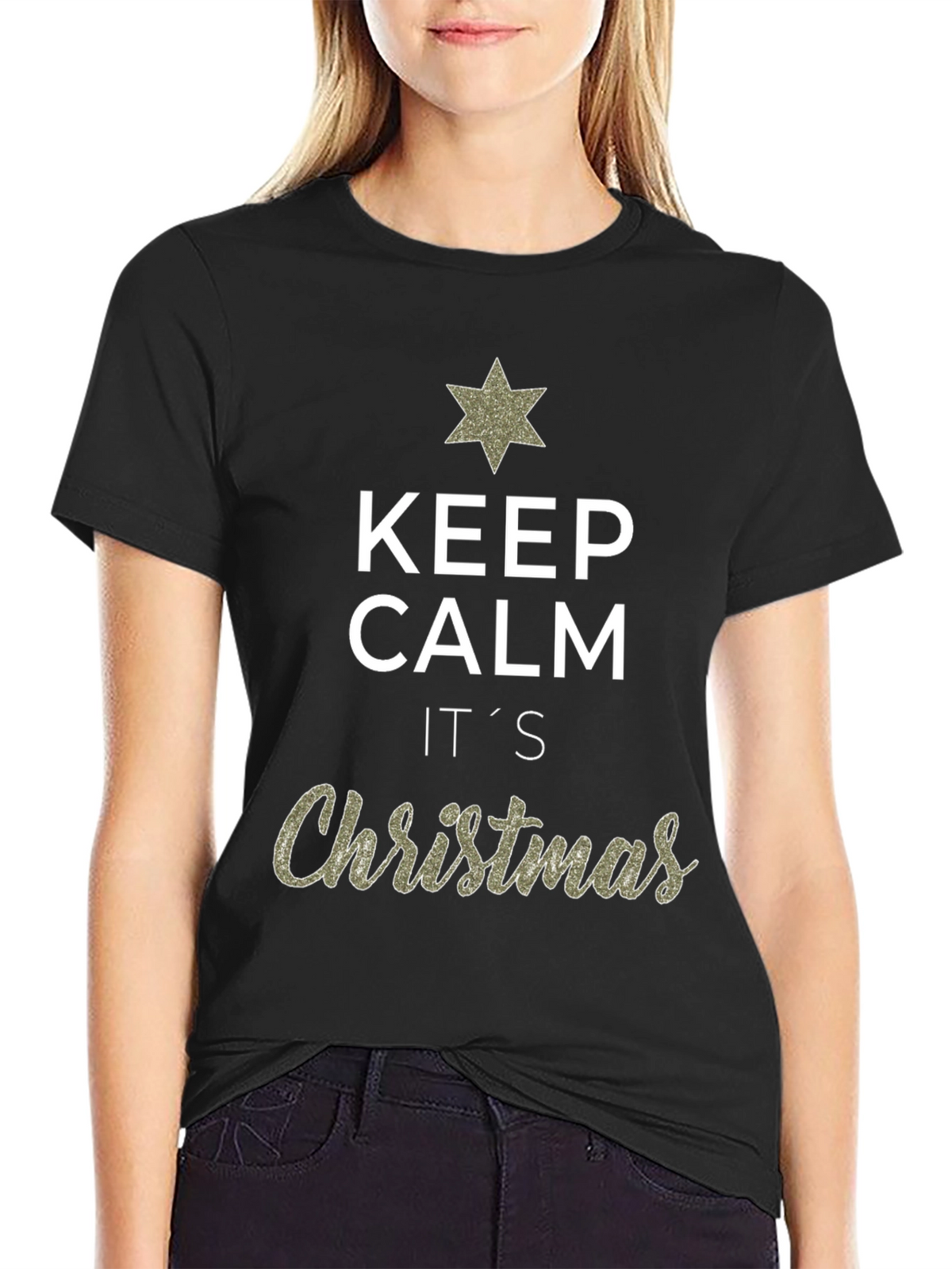 Keep Calm Its Christmas Graphic T-Shirt