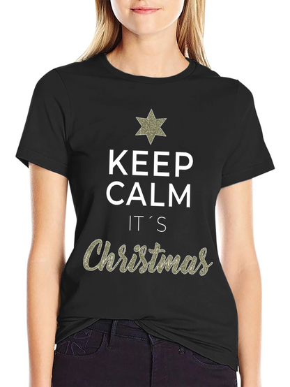 Keep Calm Its Christmas Graphic T-Shirt